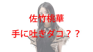佐竹桃華の手に吐きダコの疑惑画像